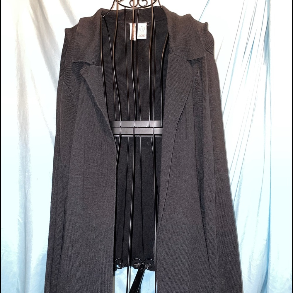 Black heavyweight cardigan XL